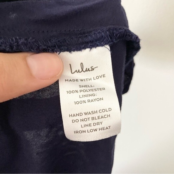 Lulu's Navy Off-the-Shoulder Ruffled Maxi Dress Gown XS - Picture 7 of 7